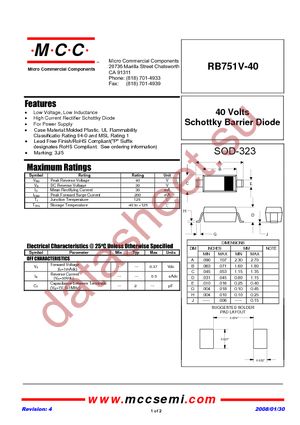 RB751V-40-TP datasheet  